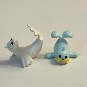 Pokemon Zukan figure - Dewgong and Seel Set 1/40 Scale Missing Stand Authentic